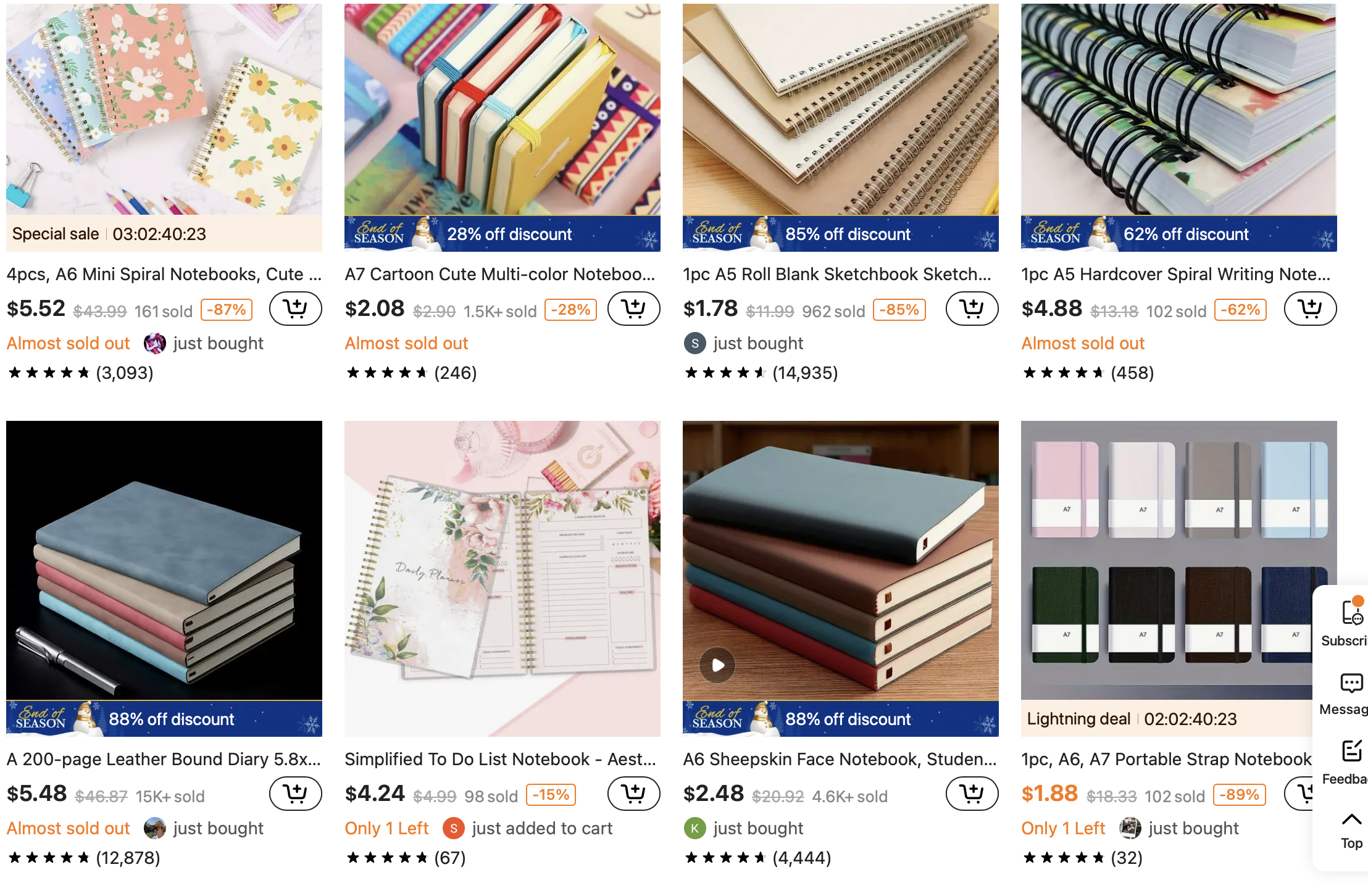 Notebooks from Temu
