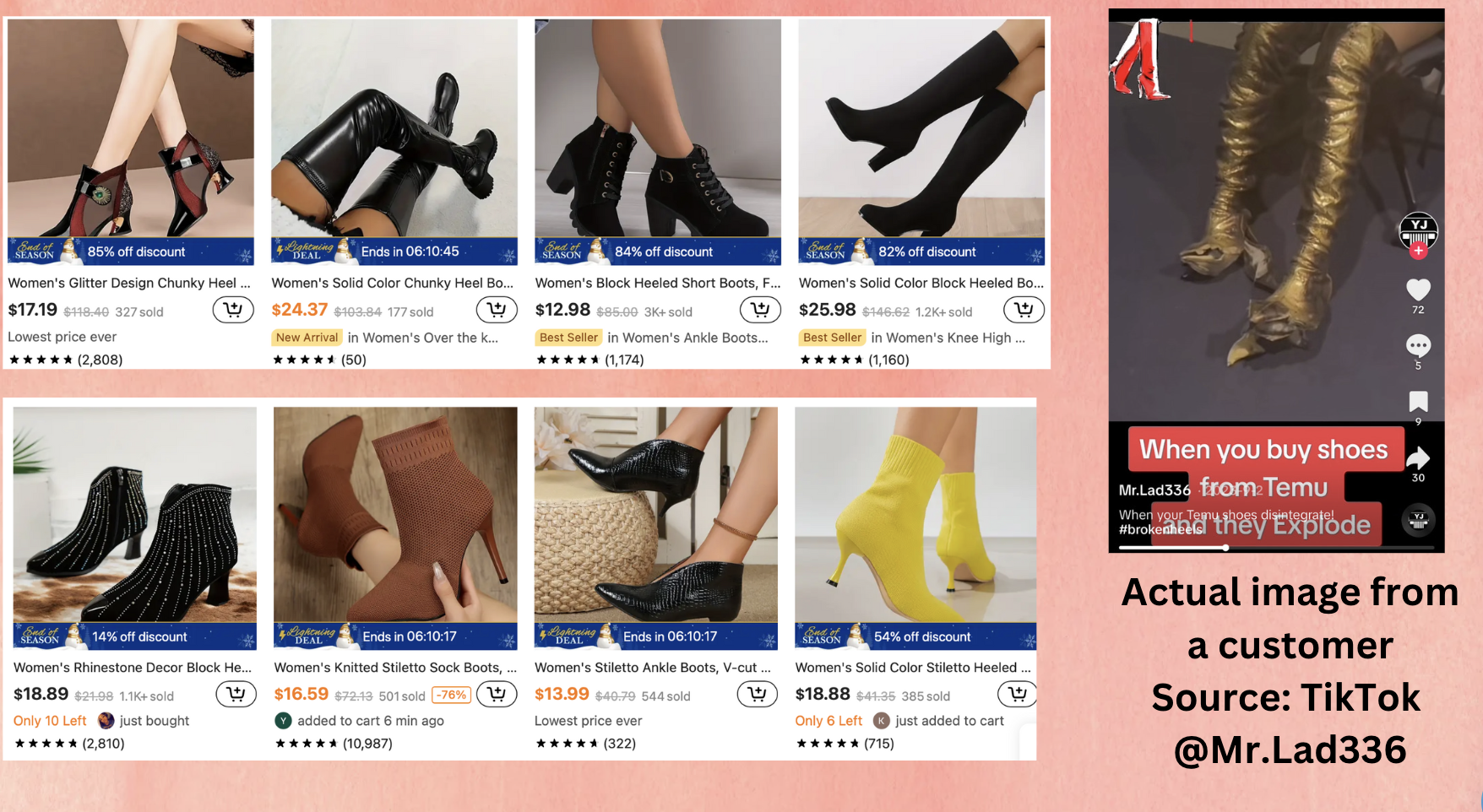 Shoes from TEMU