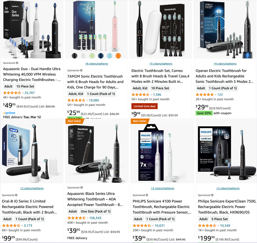 electronic toothbrush as gift