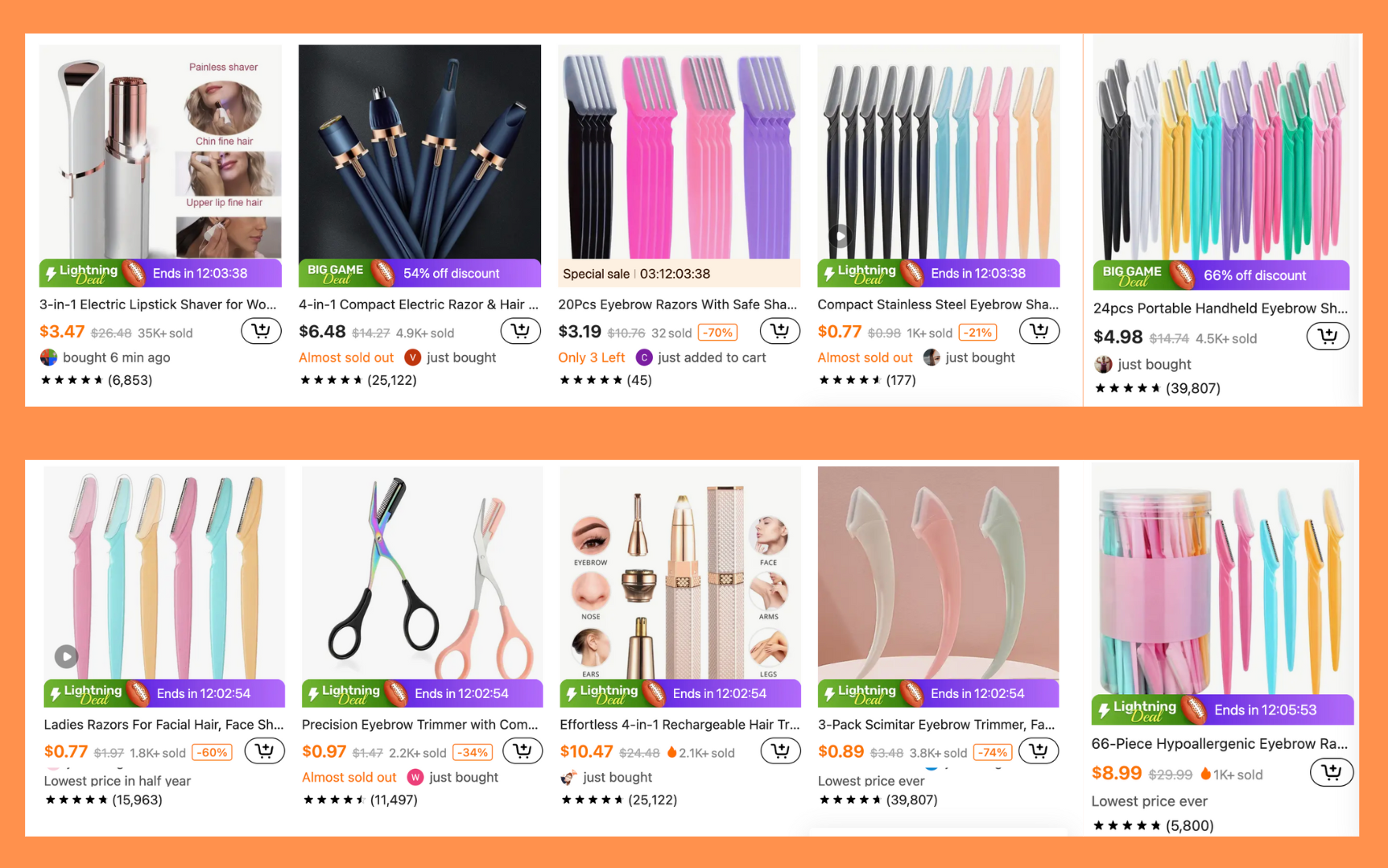 Face Razors from TEMU