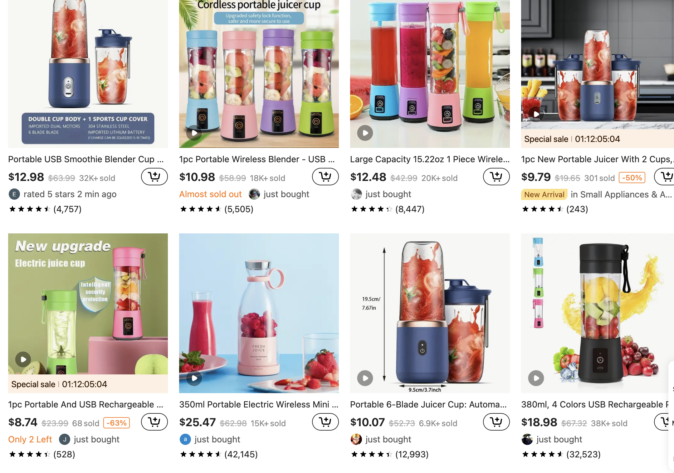 Personal blender at Temu
