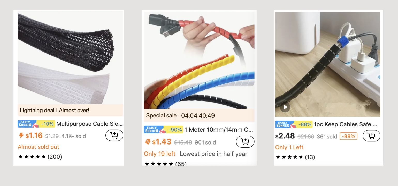 Some examples of cable Wraps