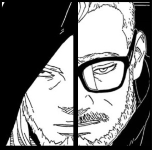 The left half of Koji Kashin's face, the right half of Amado's face