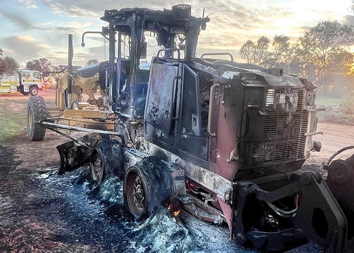 Police News... Farm blaze