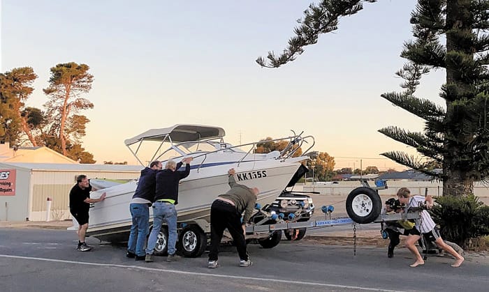 Boat hits the rough