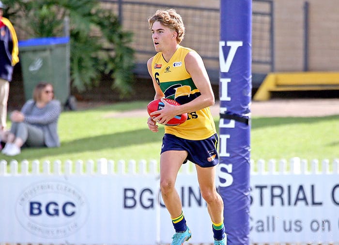 On an elevated stage