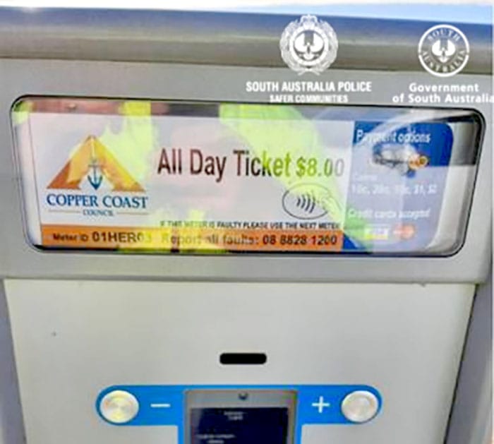 Boat ramp ticket machine stolen