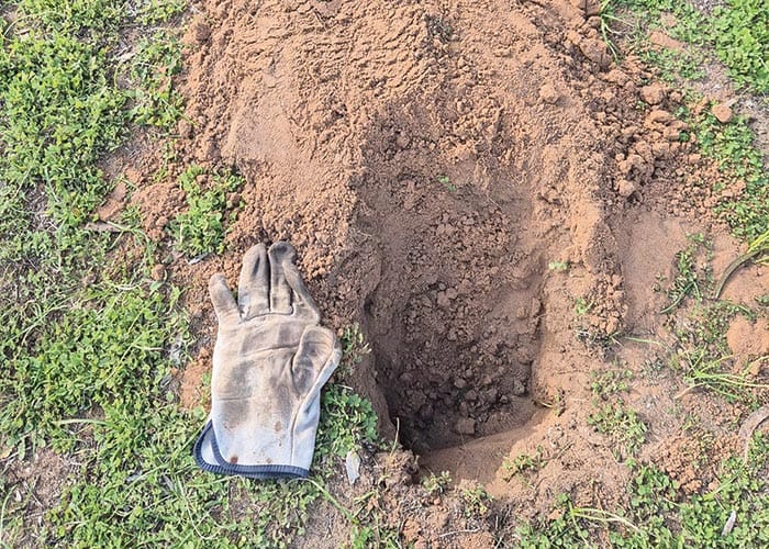 Golf course dug up
