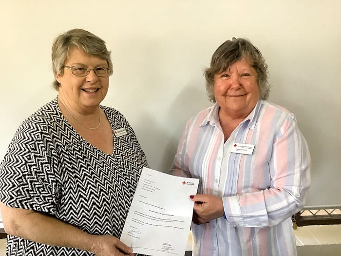 Lesley’s long service to Agery Red Cross