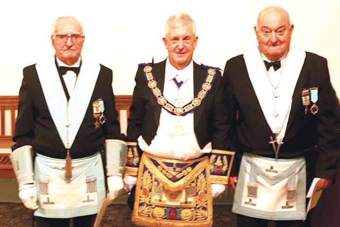Freemasons receive 50-year jewel