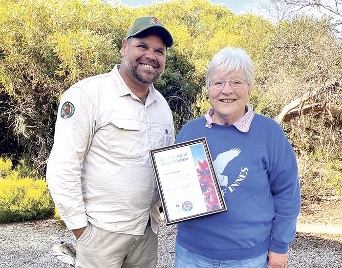 Joyce notches up 25 years with Innes Friends Group