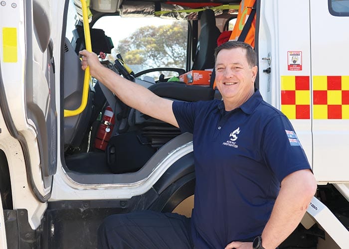 Firefighter back on home soil after US mission