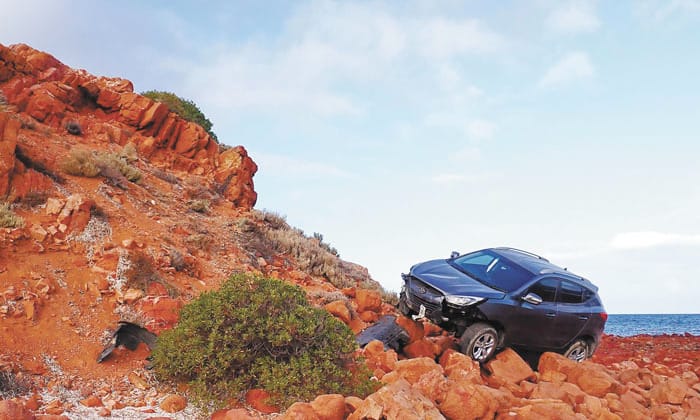 Car rolls off Point Riley cliff