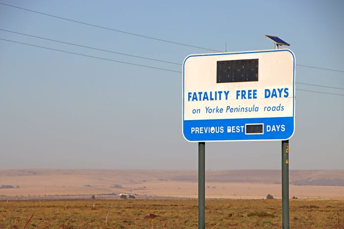 Highway sign the final fatality