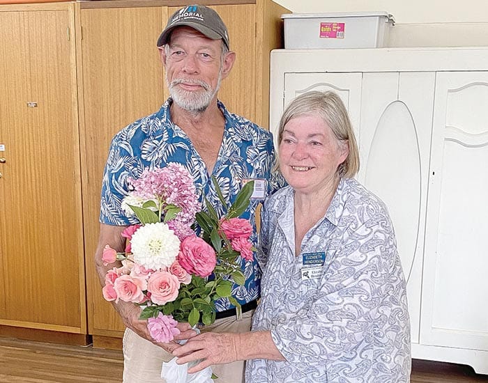 Playing with flowers in Warooka