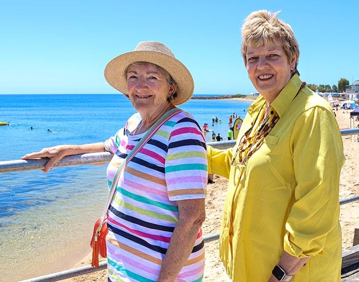 Port Vincent seeking shade for sun safety