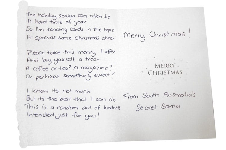 Who is the SA Secret Santa?