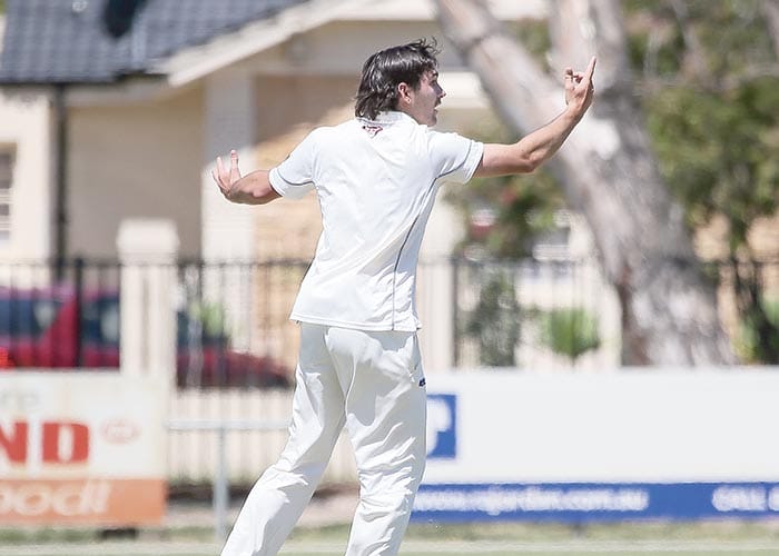 On an elevated stage