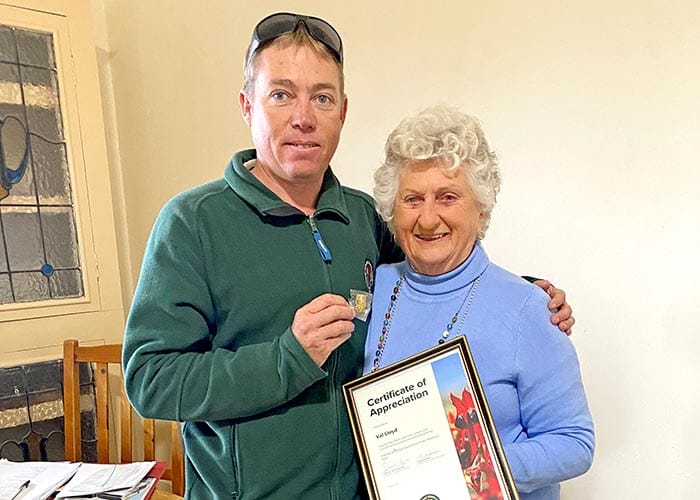 Val scores quarter century as a national park volunteer