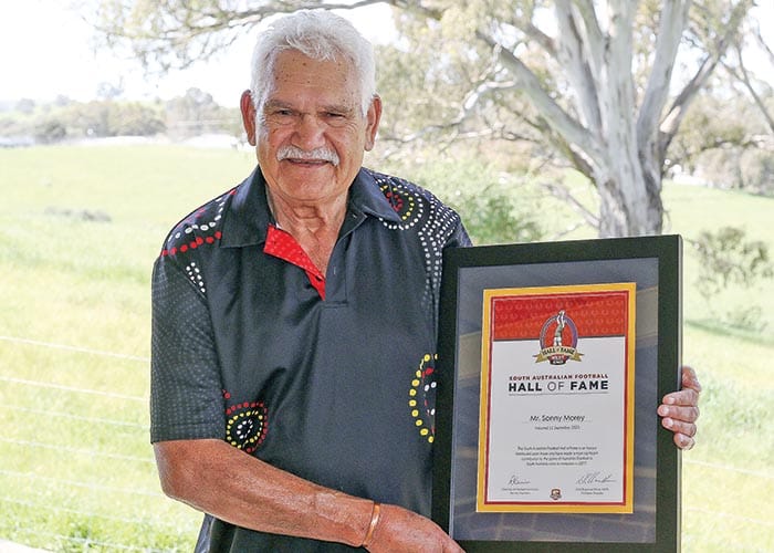 Sonny Morey has been inducted into SA Football Hall of Fame