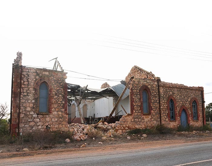Historic church falling down