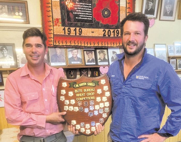 Max and James win bureau wheat comp