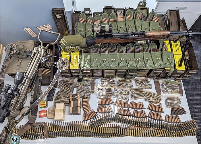 Weapons stash uncovered