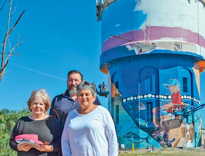 Port Vincent’s tower mural coming to life