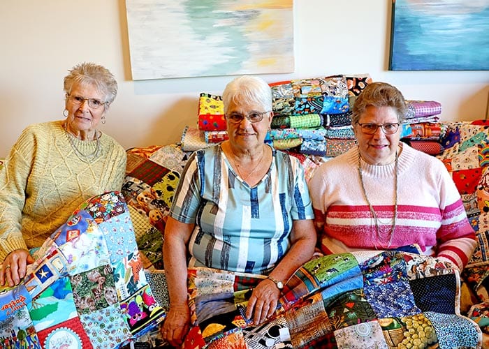 Community crafters’ generous donation