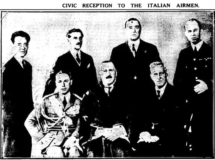 Pioneer Italian aviators meet Sir Richard