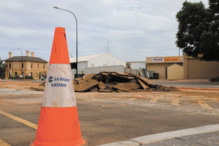 Burst water main causes closure to portion of Frances Terrace