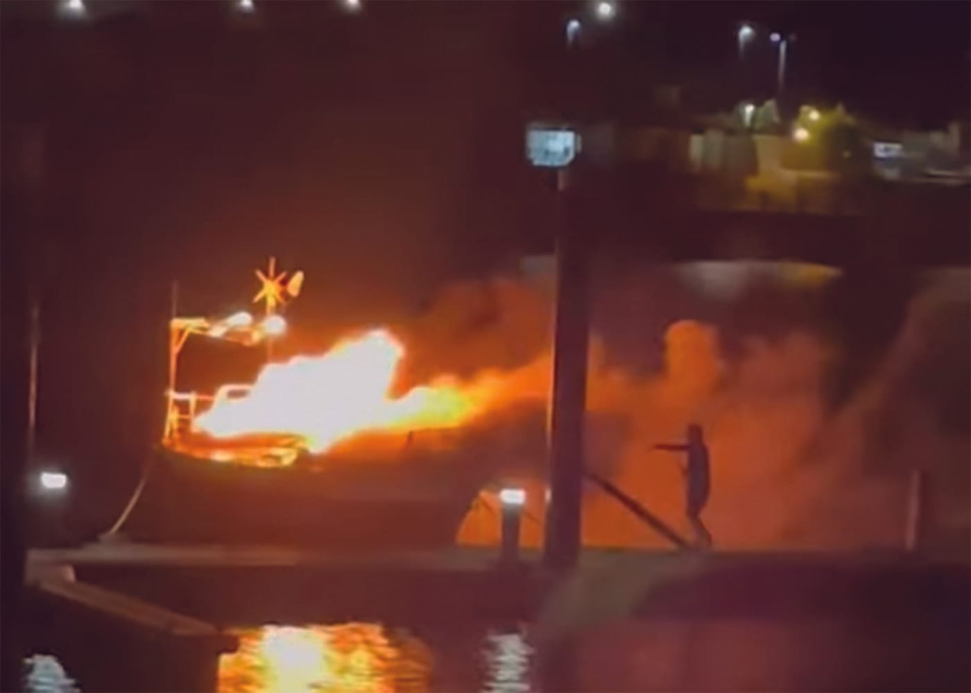 Yacht destroyed in Wallaroo marina blaze