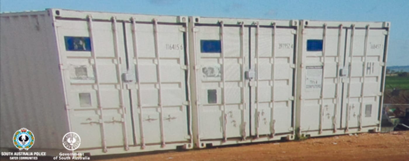 Shipping containers stolen  from Port Wakefield