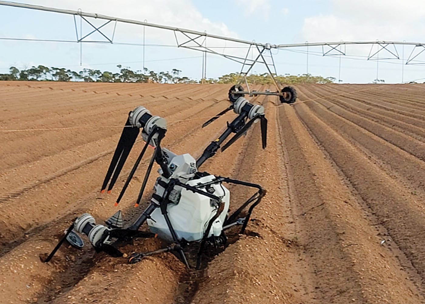Drone brings down powerline