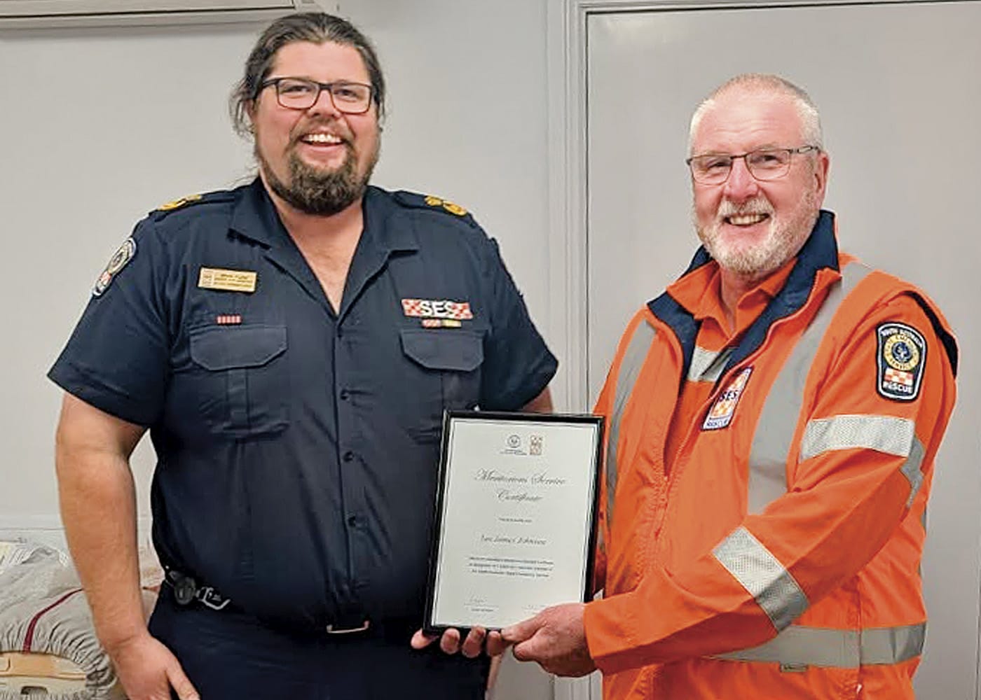 Warooka SES volunteers recognised for decades of answering the call