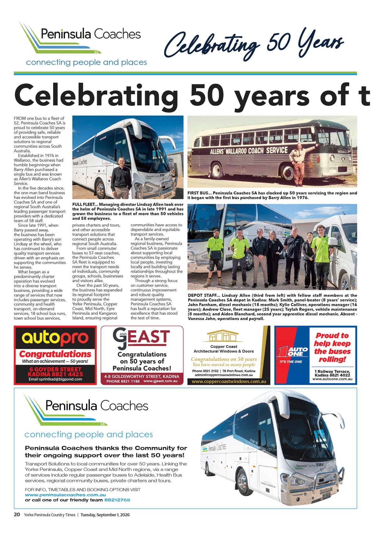 Peninsula Coaches celebrate 50 years  post
                                image