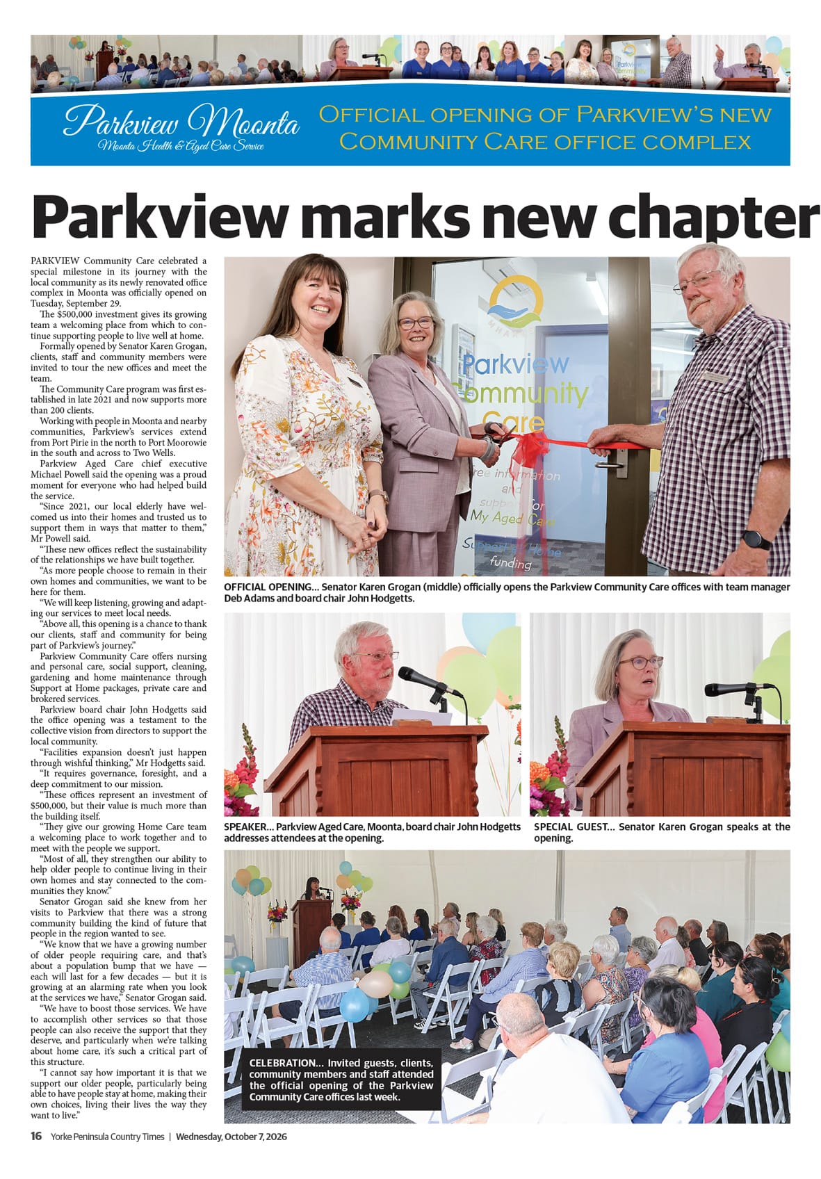 Parkview marks new chapter for home care