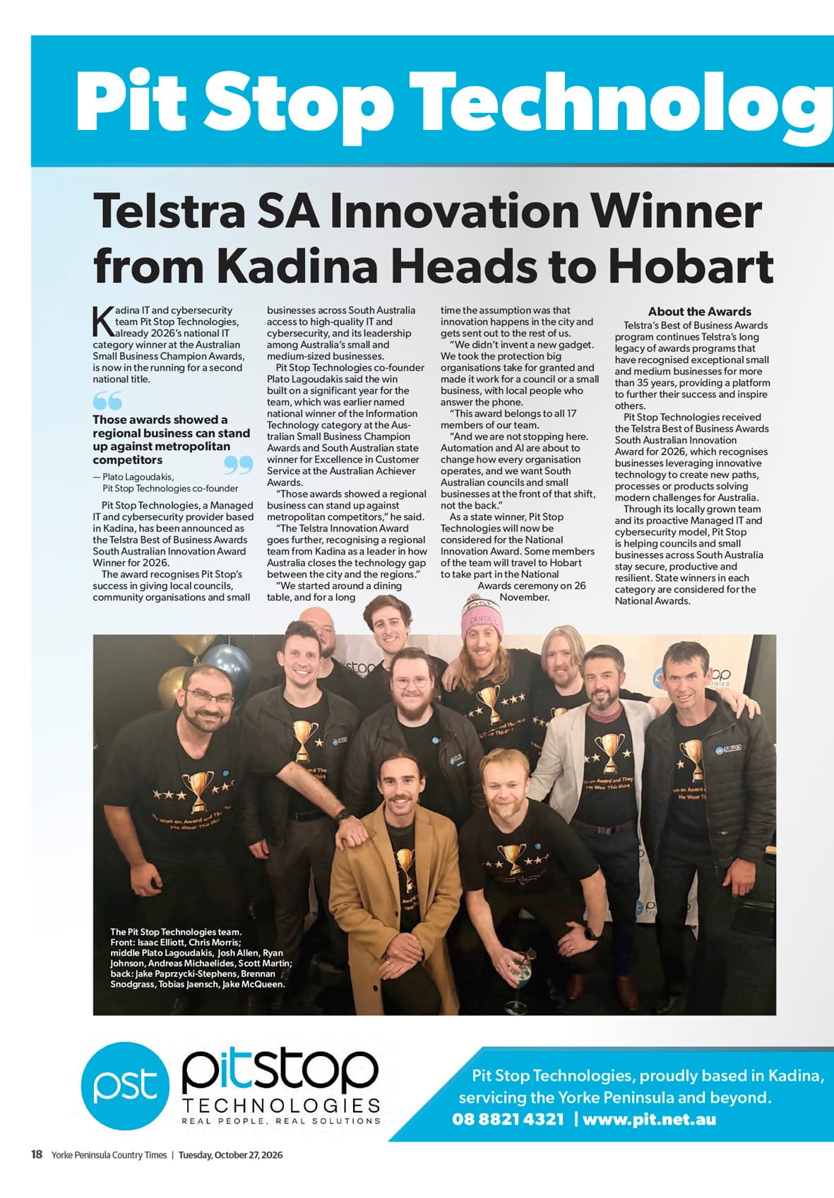 Pitstop Technologies award  post
                                image