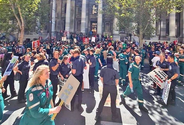 Ambos protest through the streets of Adelaide post image