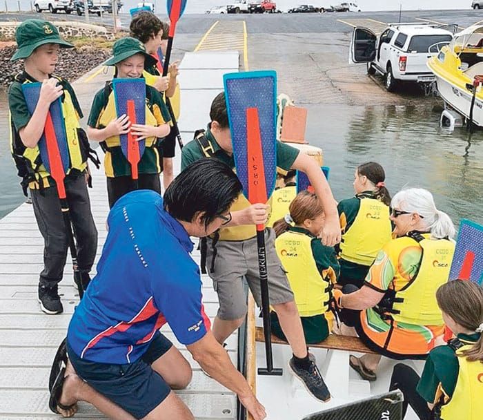 Budding dragon boaters in training at Wallaroo post image