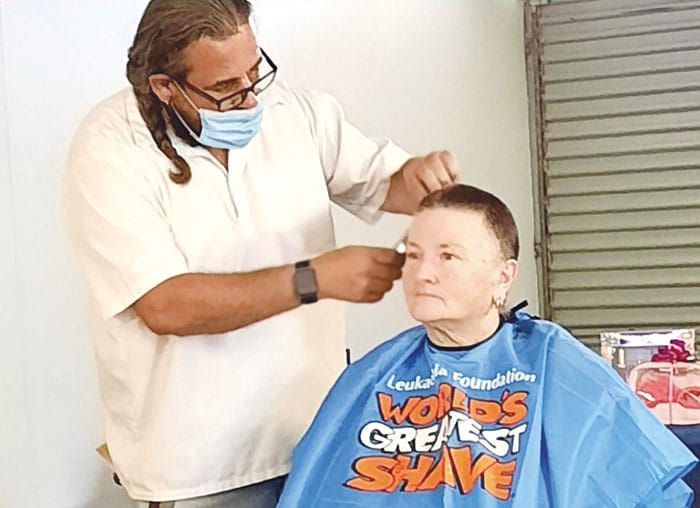 Kathy braves the shave for charity post image