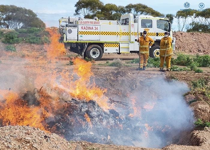 Police News: Illicit drugs burned at Wallaroo post image