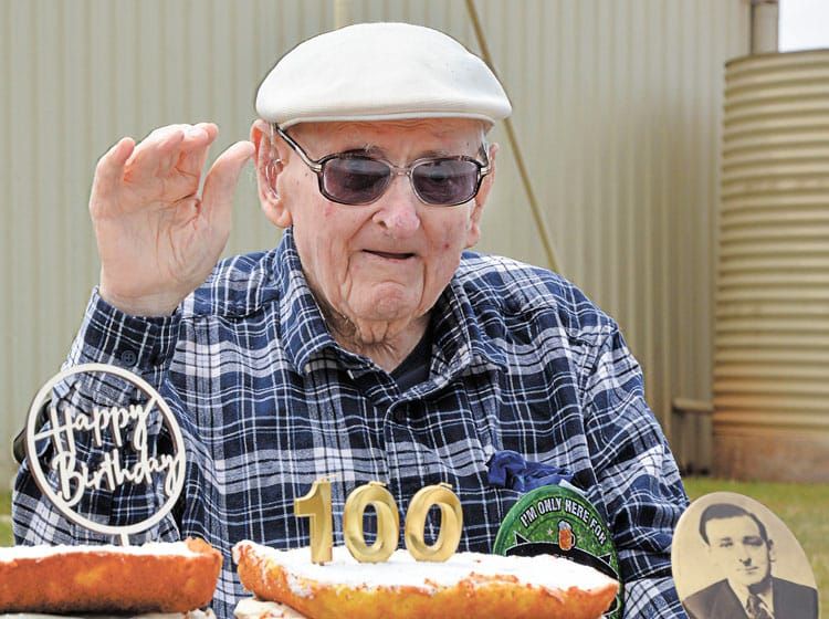 Fred Pinnington posts a century post image
