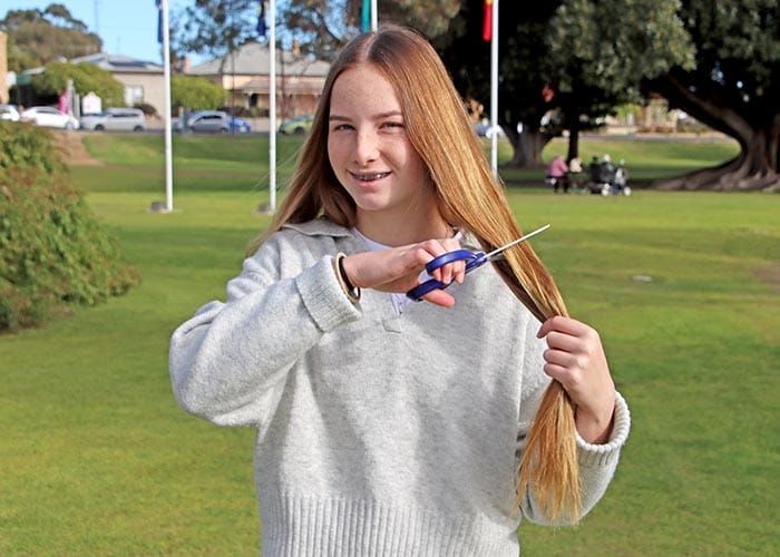 Scarlett Hatcher loses locks for cancer patients post image