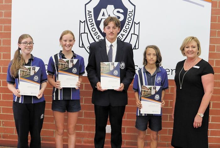 Awarding Ardrossan students post image