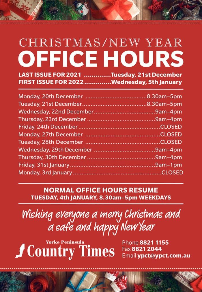 YPCT Christmas/New Year opening hours post image