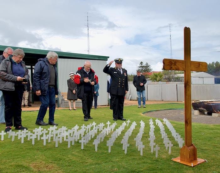 Crosses honour the fallen for VP Day post image