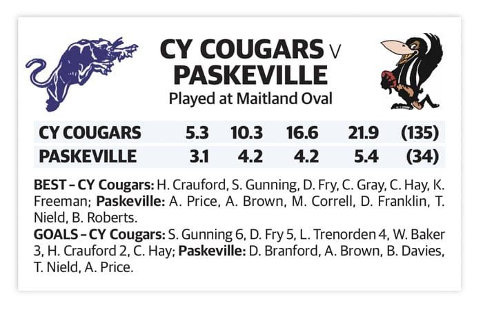 YPFL: Crauford does it for Cougars post image