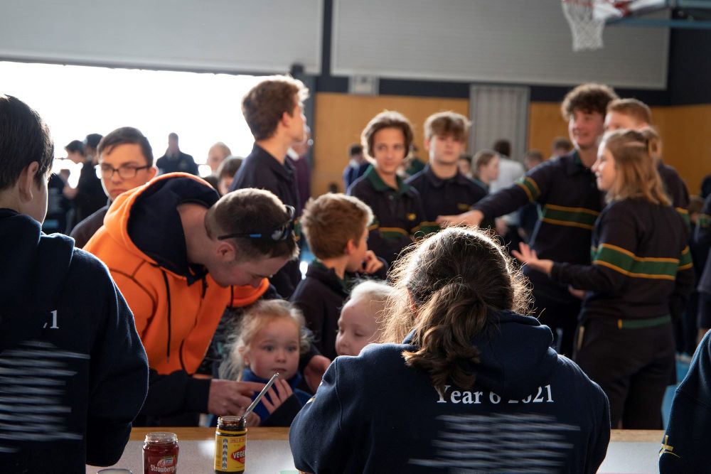 Families tuck into Harvest breakfast post image