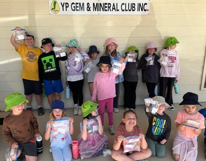 Young gem hunters visit local mineral club post image